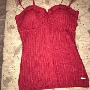 Selling this knitted Guess tank top:)